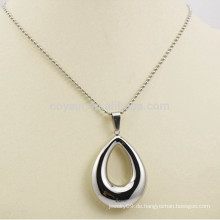 Hergestellt in China Schmuck Edelstahl Hollow Silver Waterdrop Halsketten